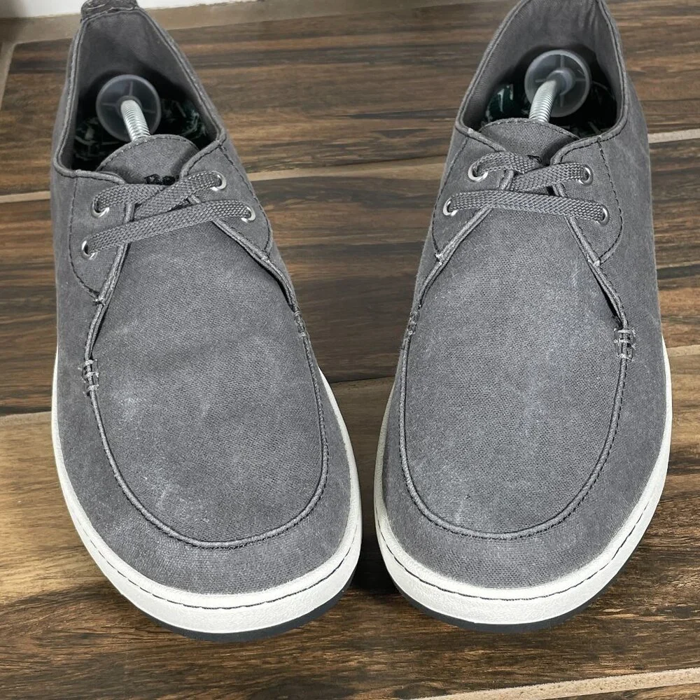 LL Bean Campside 2 Eye Boat Shoes Mens Size 13 Gray Casual Lace Up Low Tops